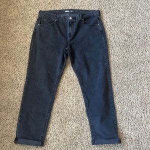Old Navy Black Mid Rise Boyfriend Jeans